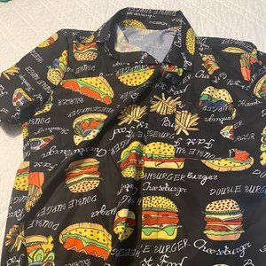 Novelty Snack Hawain Shirt Funny Burgers Tacos